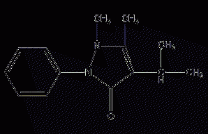 4-isopropyl antipyrine structural formula