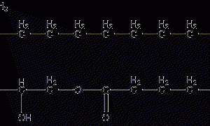 Glyceryl monopalmitate structural formula