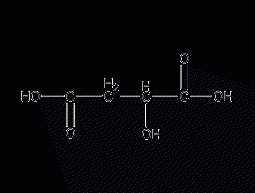 D(+)-hydroxysuccinic acid structural formula