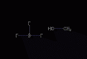 Structural formula of boron trifluoride methanol complex methanol solution