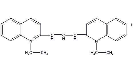 1,1'-dimethyl-2,2'-carbocyanine iodine structural formula