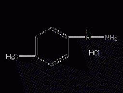 Structural formula of p-methylphenylhydrazine hydrochloride