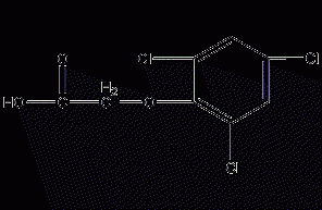 2,4,6-Trichlorophenoxyacetic acid structural formula