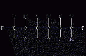 Perfluorohexyl bromide structural formula