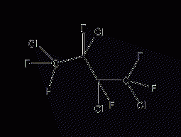 Hexafluoro-1,2,3,4-tetrachlorobutane structural formula