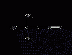 Structural formula of tert-butyl nitrite