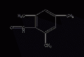 2,4,6-Trimethylbenzaldehyde Structural Formula