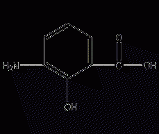 3-aminosalicylic acid structural formula