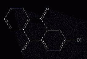 2-hydroxyanthraquinone structural formula