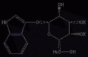 3-indoloxy-β-glucoside structural formula