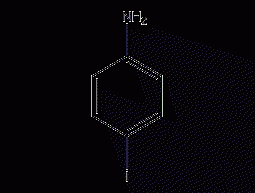 Structural formula of p-iodoaniline