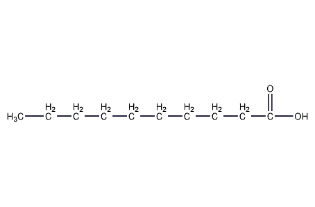 Structural formula of decanoic acid