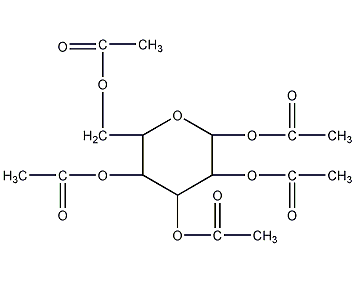 β-D-glucose pentaacetate structural formula