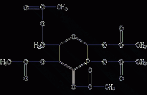 α-D-glucose pentaacetate structural formula