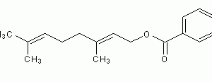 Geranyl benzoate structural formula