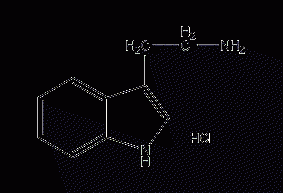 Structural formula of tryptamine hydrochloride