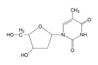 Thymidine structural formula