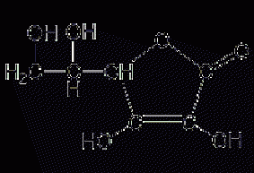 L(+)-ascorbic acid structural formula