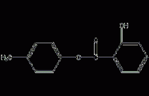 Structural formula of para-tolyl salicylate