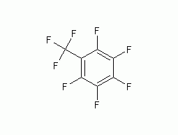 Structural formula of octafluorotoluene