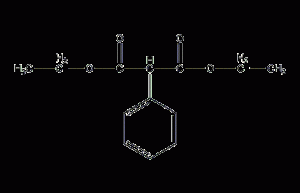 Structural formula of diethyl phenylmalonate