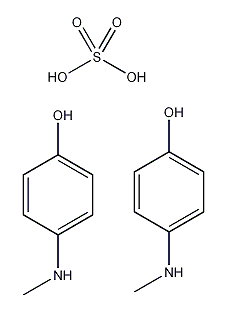 4-Methylaminophenol sulfate structural formula