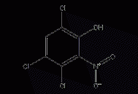 3,4,6-Trichloro-2-nitrophenol structural formula