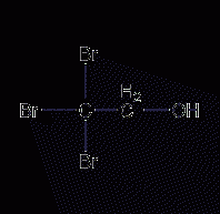 Tribromoethanol structural formula